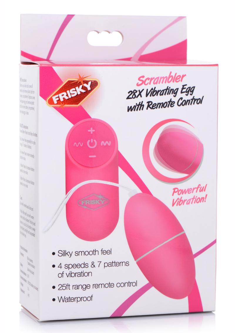 Frisky Scrambler 28X Vibrating Egg With Remote Control Pink
