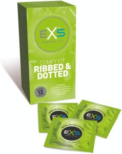 EXS Ribbed and Dotted Condoms 12 pack