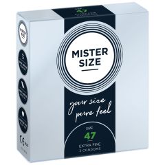 MISTER SIZE - pure feel Condoms - size 47 mm (3 pack) box