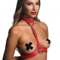 Strict Red Female Chest Harness S/M