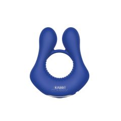 The Rabbit Company The Deluxe Rabbit Ring Vibrating Cock Ring With Rabbit Ears Navy